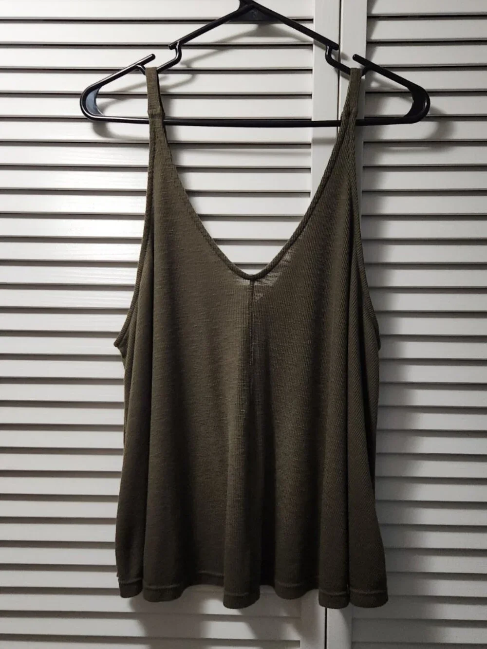 Free People Olive Green Dani Swing Tank Top